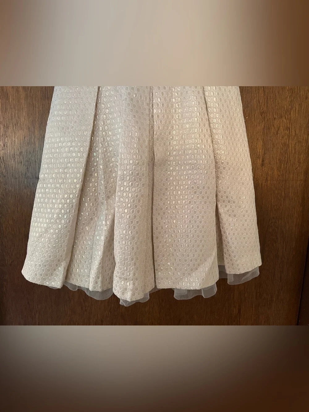 Girls Gymboree Size 10 Ivory Bow-Accent Party Dress